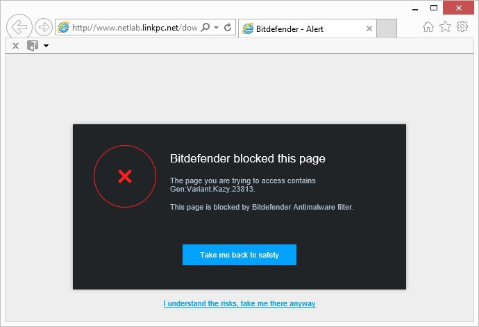 Malicious Page Blocked