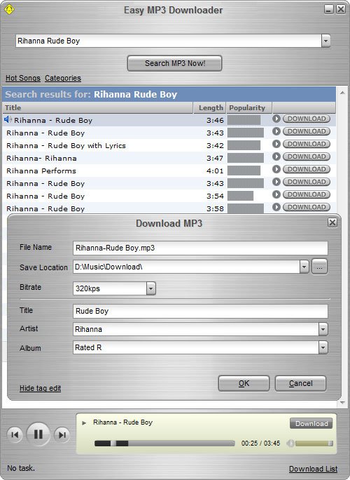 Easy MP3 Downloader :: Search and Download
