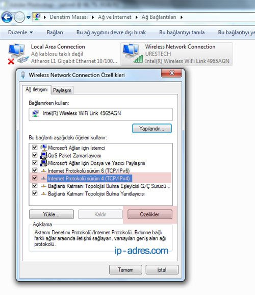 Windows 8 DNS Ayarları Değiştirme