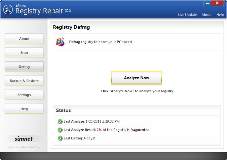 Simnet Registry Repair 5 9