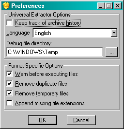 UniExtract Preferences