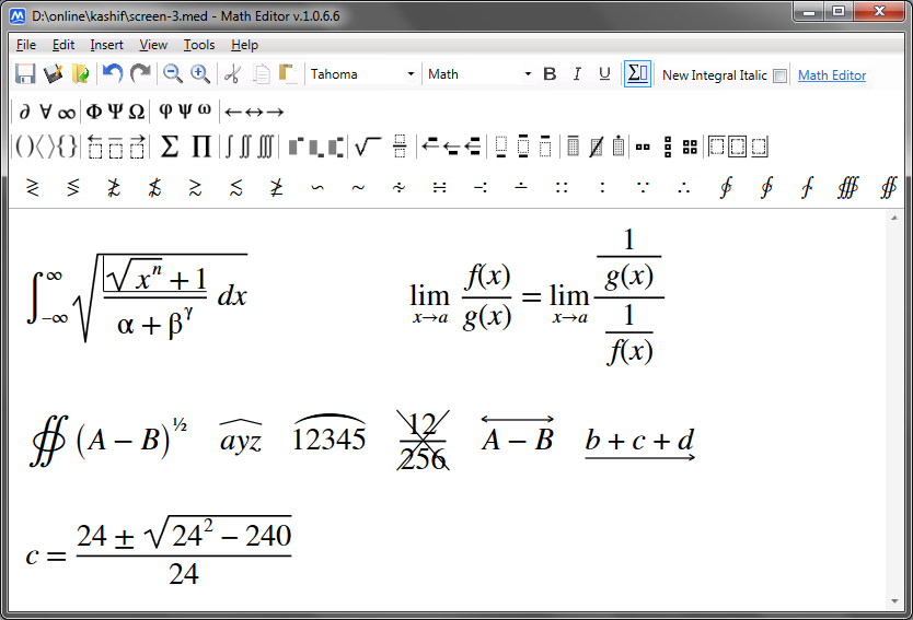 Math Editor Screenshot 1