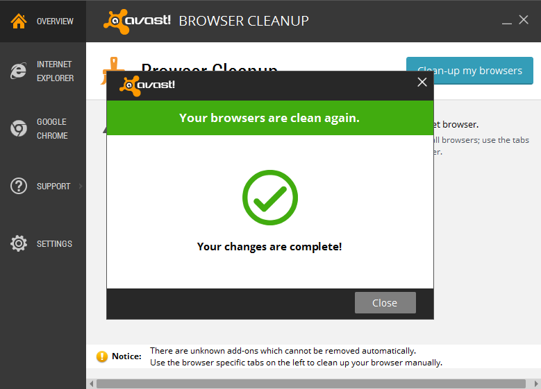 Avast! Browser Cleanup 5