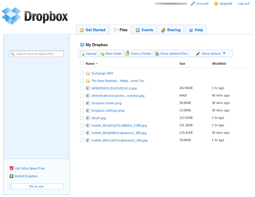 Dropbox Web 1