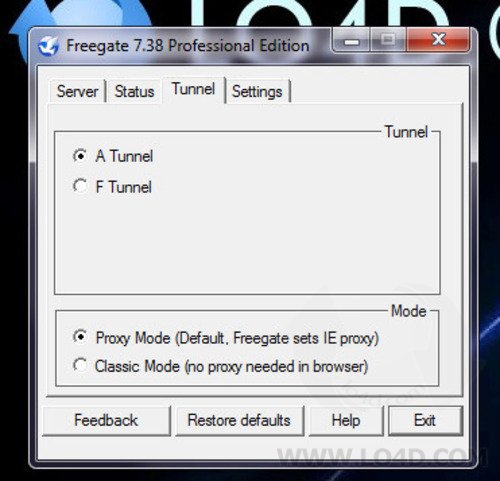 Freegate Professional - Screenshot 4
