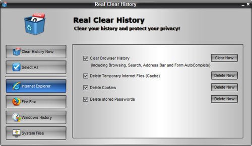 Real Clear History :: Clear All Tracks of Your Online Activities and Computer Use