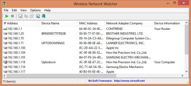 Wireless Network Watcher screenshot 1