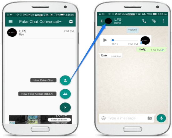 create fake whatsapp chat on android- fake chat conversations