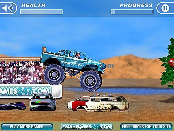 Screenshot of the 4 Wheel Madness free online car game