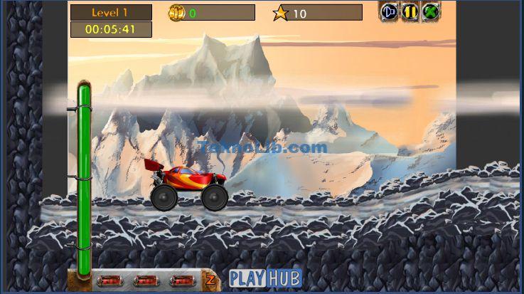 A screenshot of the car game Rave Rider.
