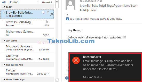Detect and Remove Ransomware Emails from MS Outlook