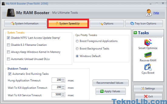 Mz Ram Booster Software System Speedup