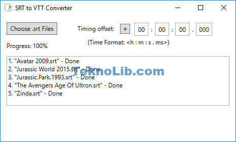 SRT to VTT Converter Software for Windows