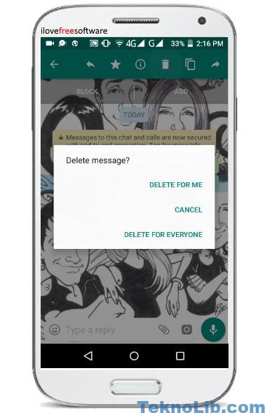 Whatsapp gönderilen mesajı silme özelliği 2017-2018