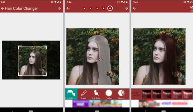 Android Saç Rengi Değiştirme Uygulamaları