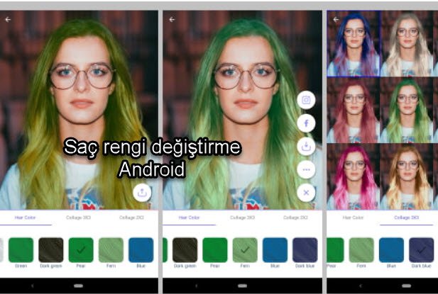 Saç rengi değiştirme Android