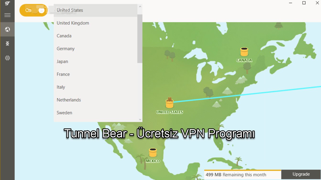 Tunnel Bear - Ücretsiz VPN Programı
