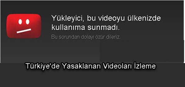 Youtube Türkiye'De Yasaklanan Videoları İzleme