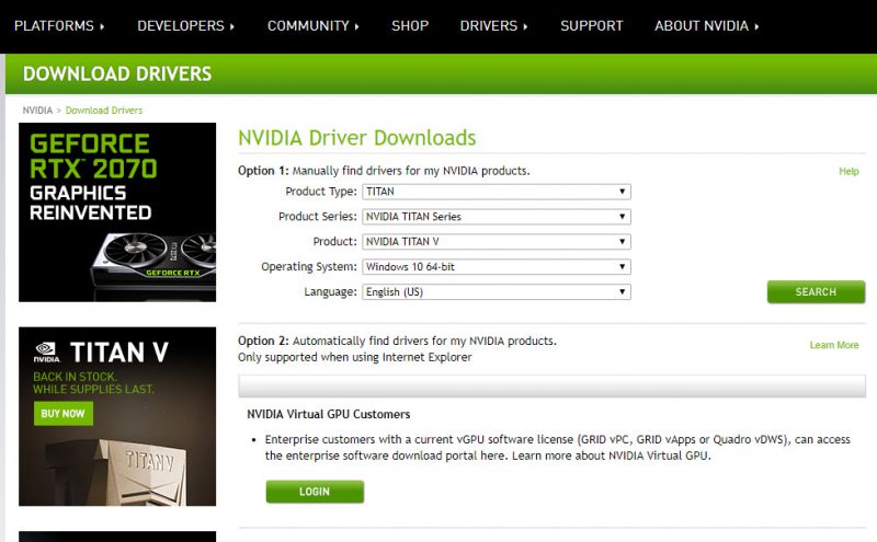 Nvidia Sürücü Indirme Sayfası 2