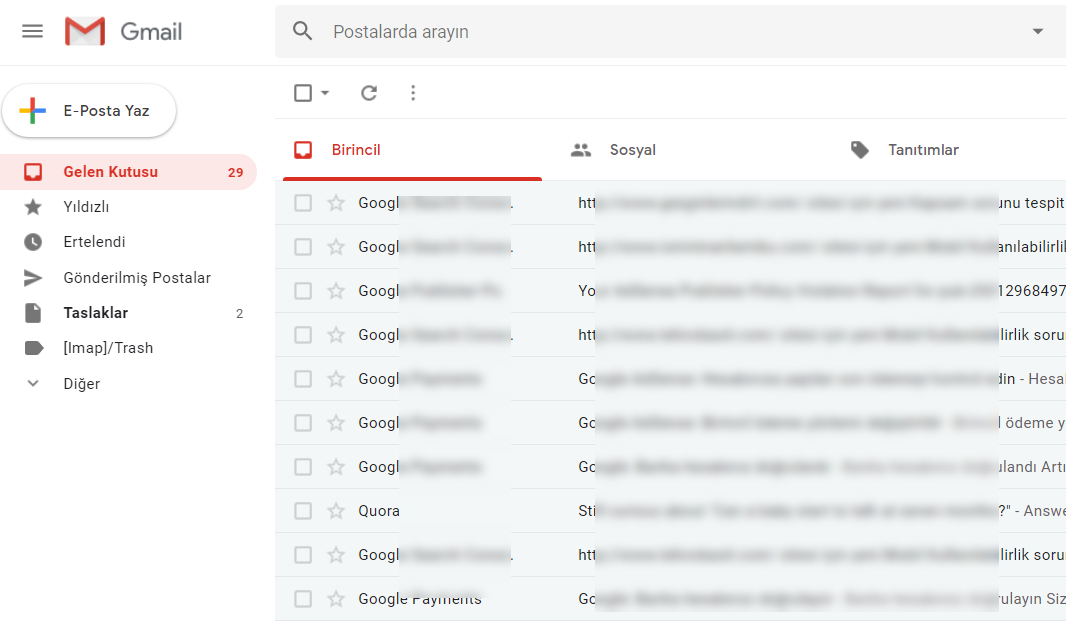gmail hesabı açma