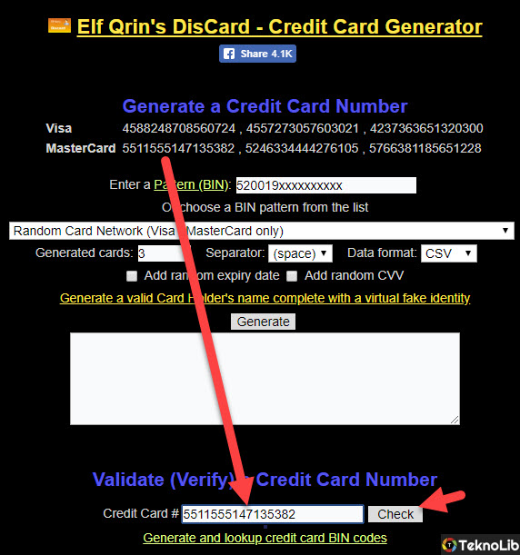 Sahte Kredi Karti Numarasi Olusturma Siteleri