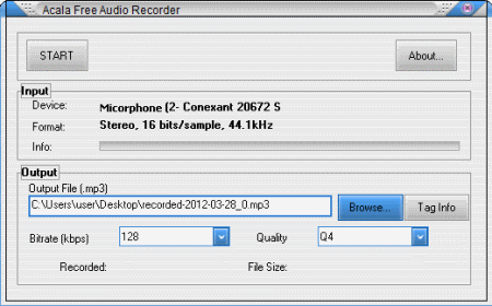 Acala Free Audio Recorder 1 15