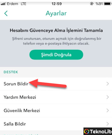 Snapchat İletişim Numarası (Türkiye)