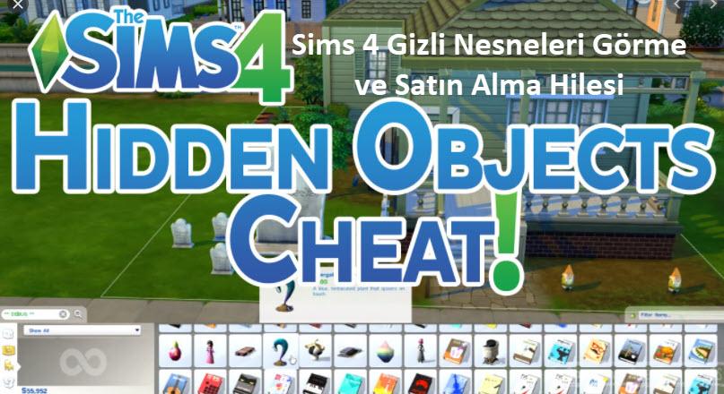 Sims 4 Gizli Nesneleri Görme ve Satın Alma Hilesi