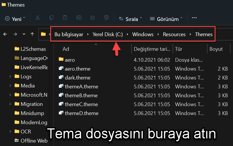 Windows11 Tema Yukleme 1
